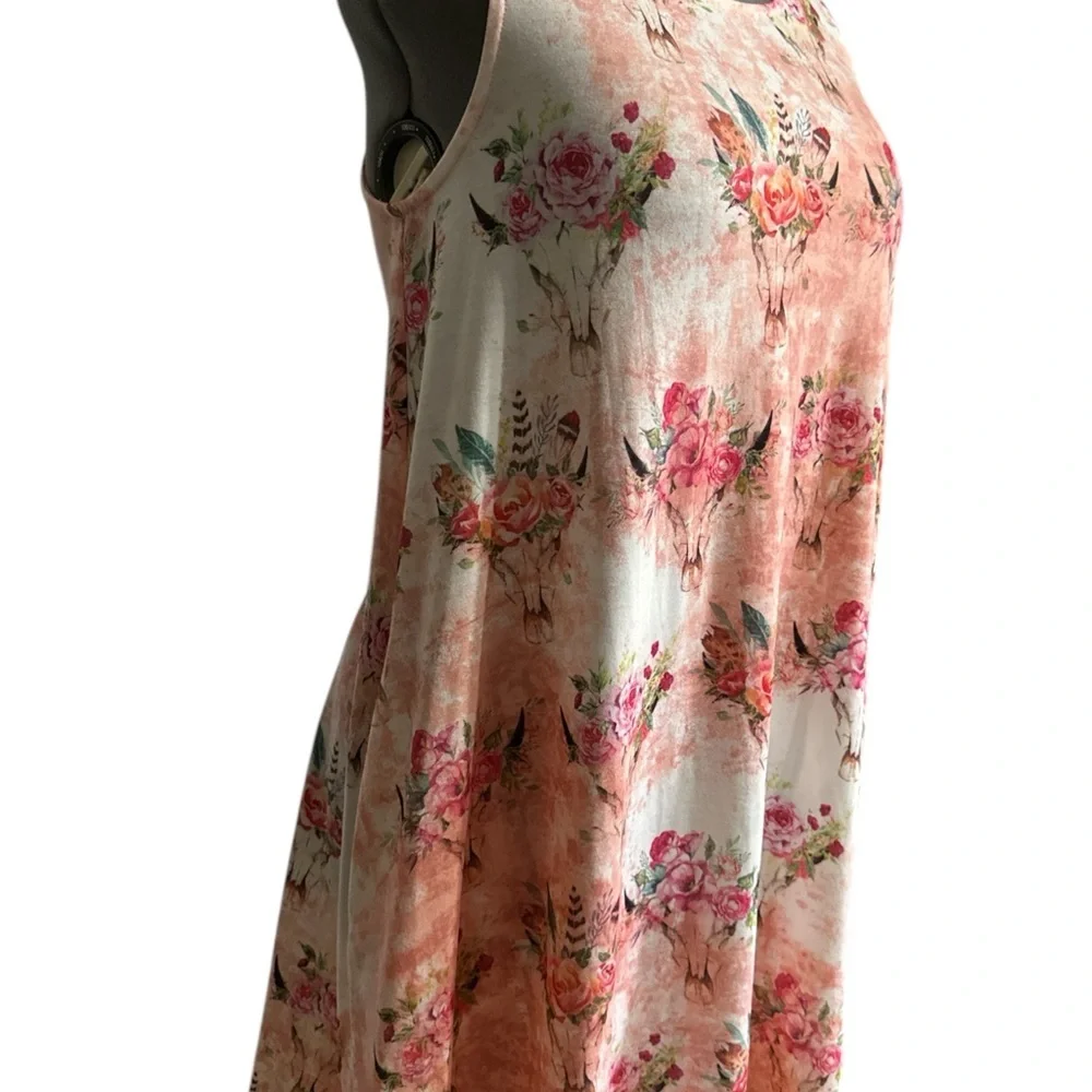 P S Kate Pink Floral Sleeveless Mini Dress